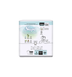 Sleepy Bio Natural Couches Taille 1 Newborn 2-5kg 64 Pieces