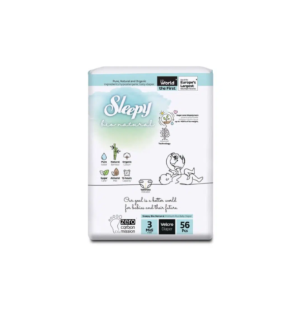 Sleepy Bio Natural Culottes Taille 3 midi 4-9kg 56 Pieces