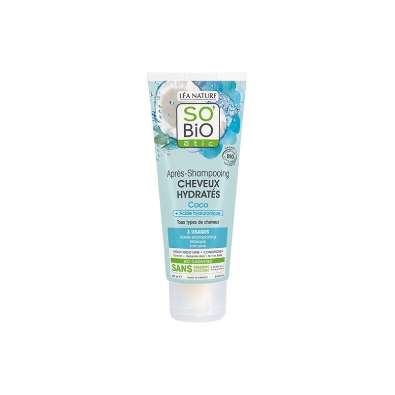 SO BIO APRES SHAMPOOING CHEVEUX HYDRATES 200ML