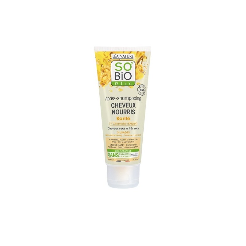 SO BIO APRES SHAMPOOING NOURRI AU BEURRE KARITE 200ML