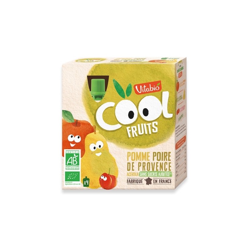 VITABIO COOL FRUITS POMME ACEROLA 4 X 90G