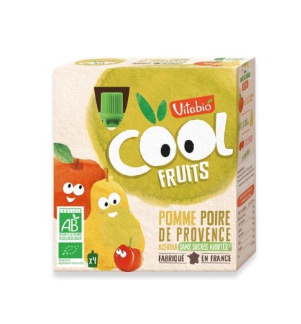 VITABIO COOL FRUITS POMME ACEROLA 4 X 90G