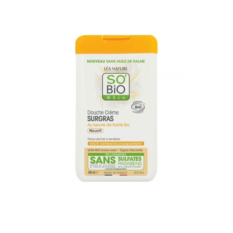 SO BIO DOUCHE CREME SURGRAS AU BEURRE DE KARITE 450ML
