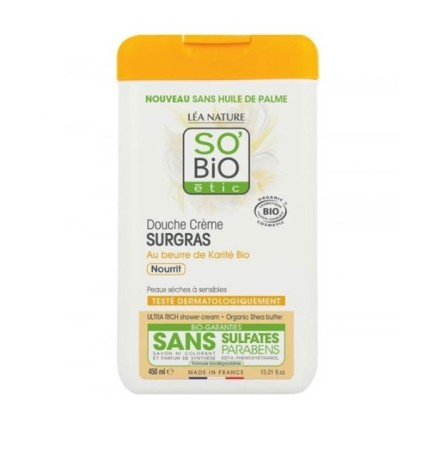 SO BIO DOUCHE CREME SURGRAS AU BEURRE DE KARITE 450ML