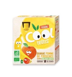 VITABIO COOL FRUITS POMME BANANE 4 X 90G