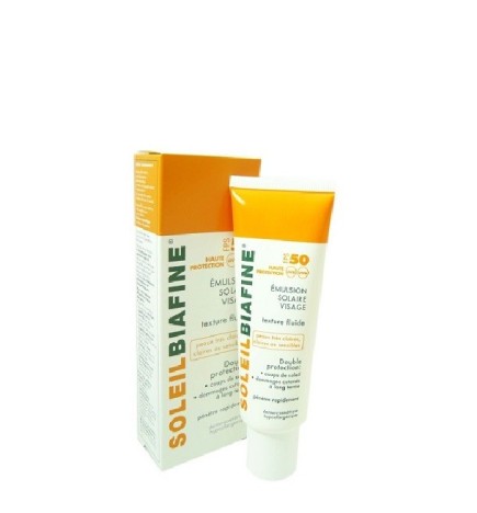 SoleilBiafine Émulsion Solaire Visage FPS 50 50 ml