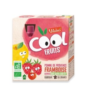 VITABIO COOL FRUITS POMME FRAMBOISE 4 X 90G