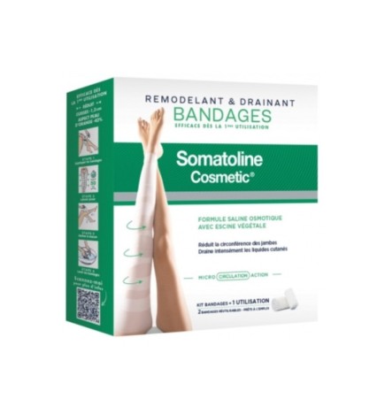 Somatoline Bandes Reutilisable Remodelant Drainant Kit 2 Bandes