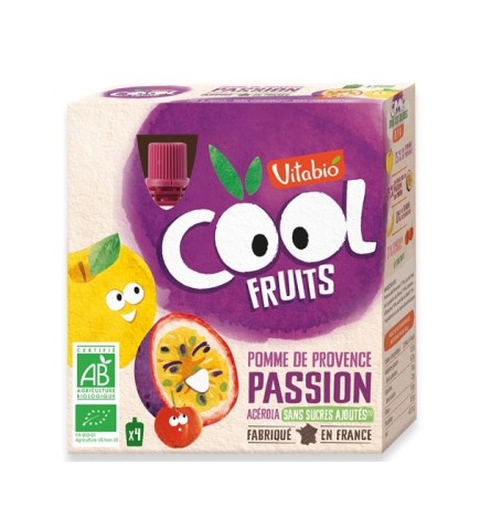 VITABIO COOL FRUITS POMME PASSION 4 X 90G