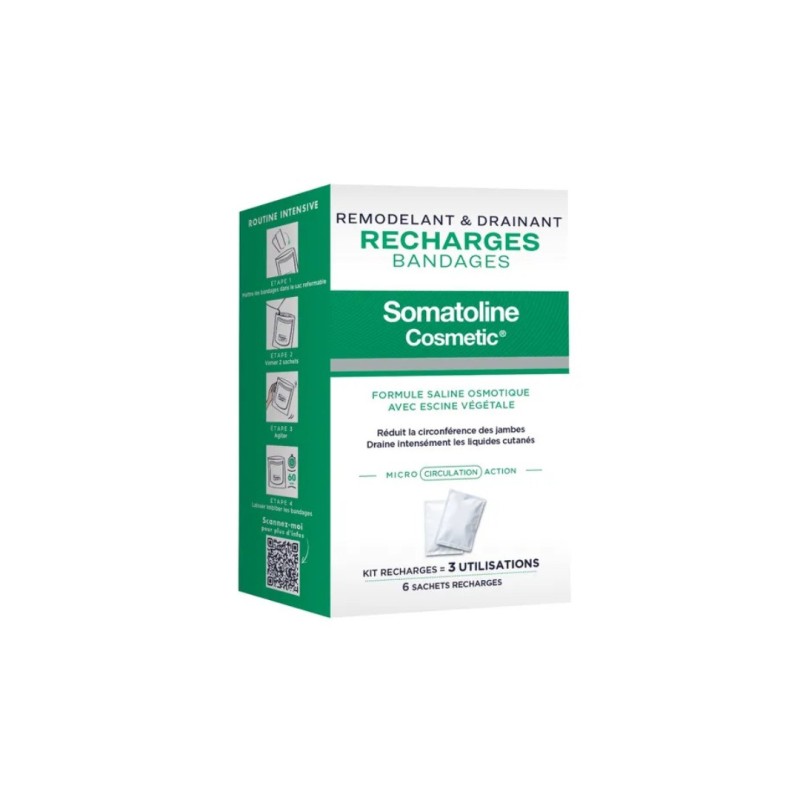 Somatoline Recharges Bandes Remodelant Drainant 6 Sachet