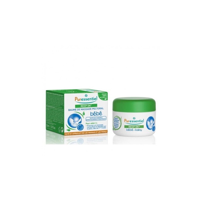 Puressentiel  Resp Ok Baume de massage pectoral bébé – pot de 30 ml