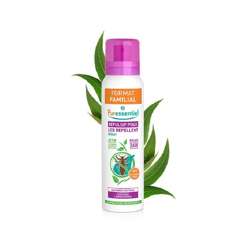 PURESSENTIEL – ANTI POUX SPRAY RÉPULSIF 24H FORMAT FAM 200ML