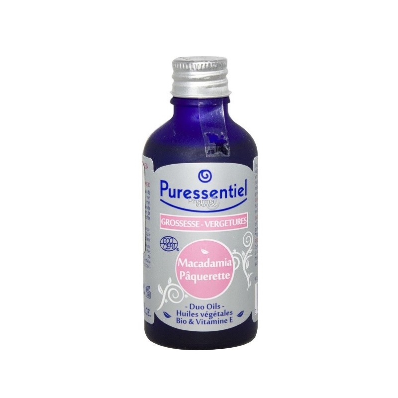 Puressentiel Duo-oils Grossesse & Vergetures Macadamia/Pâquerette Huiles Végétales Bio 50 ml