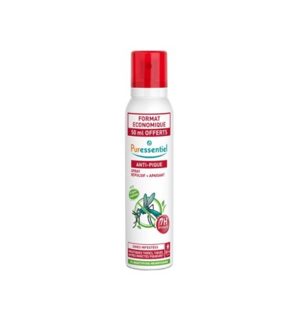 Puressentiel Zoom Anti-pique spray repulsif et apisant anti-moustiques – spray de 200ml
