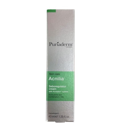 Puriaderm Acnilia crème seboregulatrice 40ml