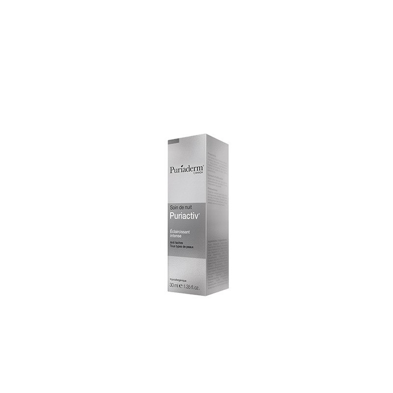 Puriaderm Puriactiv  Crème de nuit  Soin éclaircissant de nuit intense