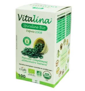 Vitalina Spiruline Bio – 100 Comprimés