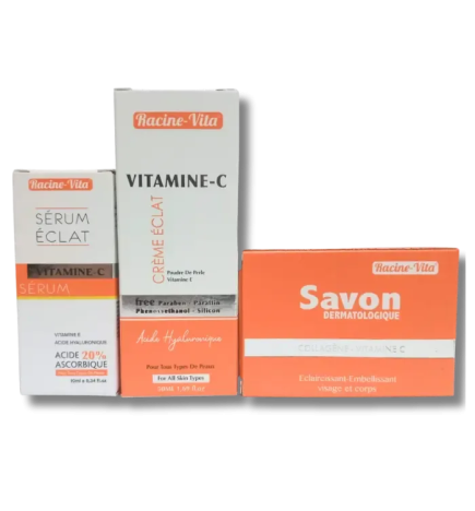 Racine-Vita Serum Vitamine C 20% – 10ml + Creme eclat Vit C+ savon