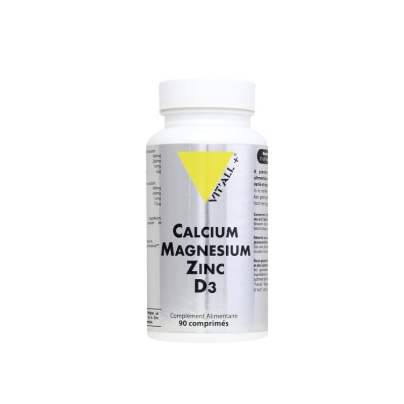 VITALL PLUS CALCIUM MAGNESIUM ZINC D3 90 COMPRIMES