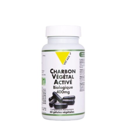 VITALL PLUS CHARBON VEGETAL 400MG 60 GELULES