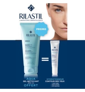 RILASTIL HYDROTENSEUR CRÈME CONTOUR DES YEUX  15 ml  égal  AQUA GEL NETTOYANT VISAGE OFFERT