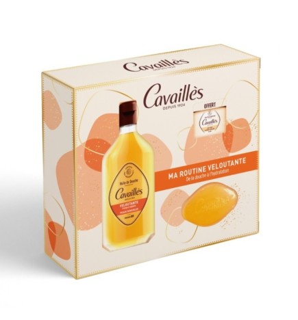 Roge Cavailles Coffret Veloutant  égal  Huile douche 250ml+ Savon + Creme Prelee