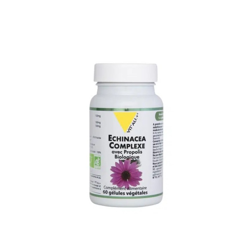 VITALL PLUS ECHINACEA COMPLEXE BIO AVEC PROPOLIS 60 GELULES