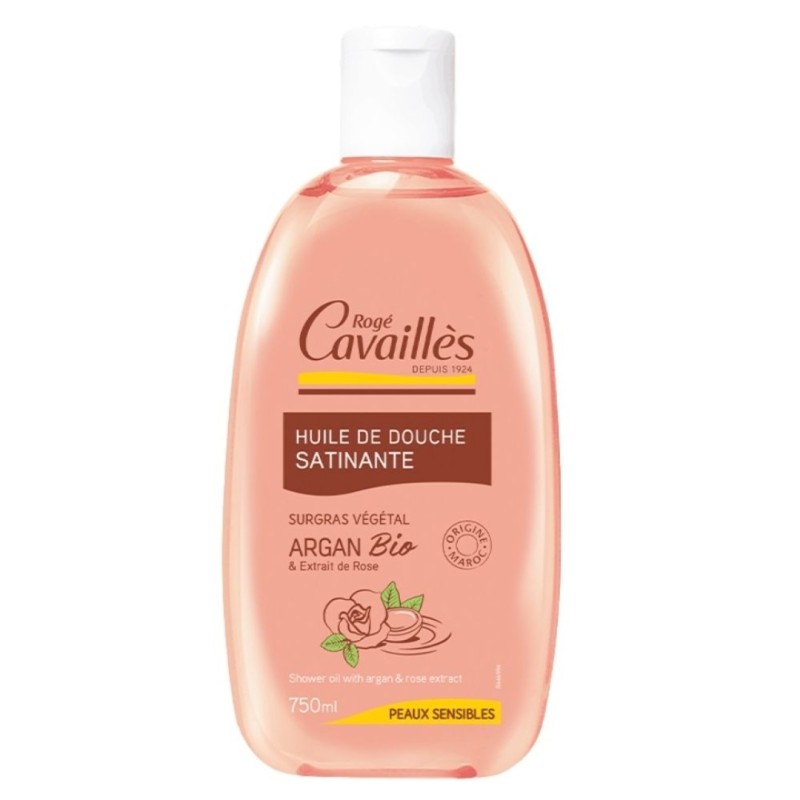 Rogé Cavaillès Huile de Douche Satinante Argan & Rose 750ml