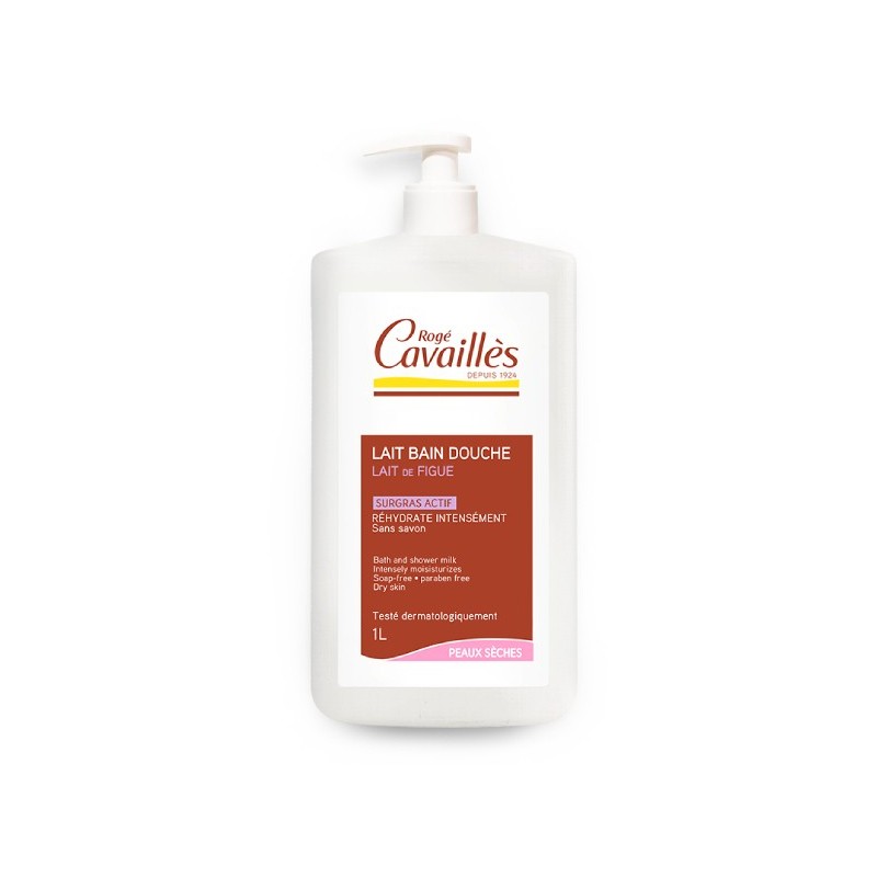 Rogé Cavaillés Lait bain douche Hydratant – Lait de figue 1L