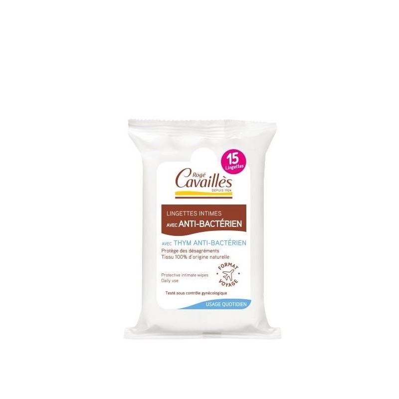 Rogé Cavailles Lingettes Anti Bactérien 15unités
