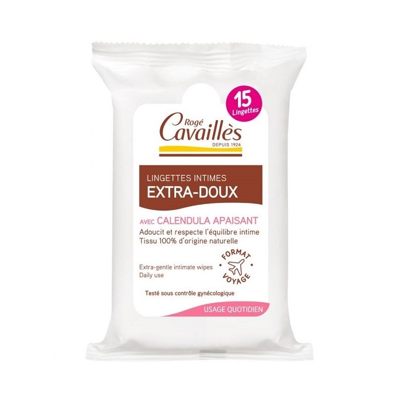 Rogé Cavailles Lingettes Extra Doux 15unités