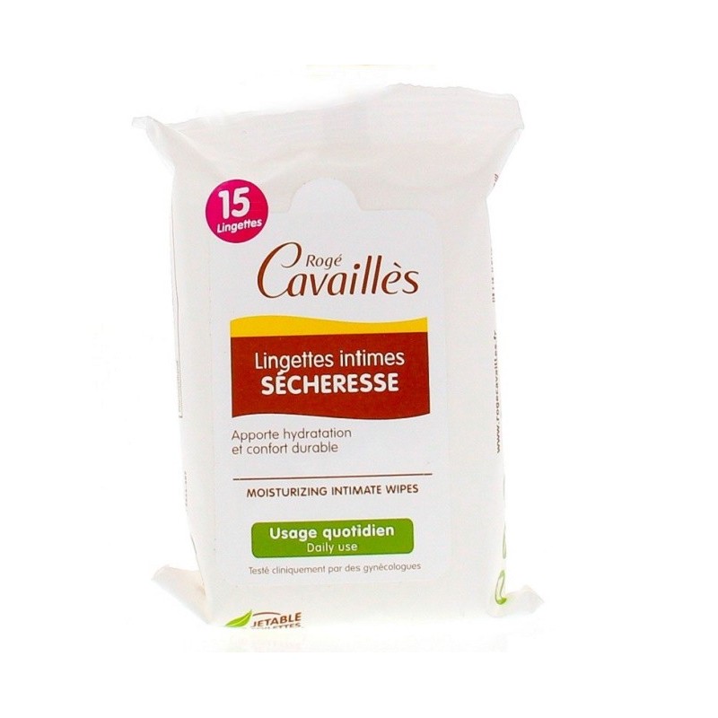 Rogé Cavaillès Lingettes Intimes Sécheresse 15 Lingettes