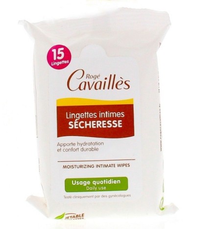 Rogé Cavaillès Lingettes Intimes Sécheresse 15 Lingettes