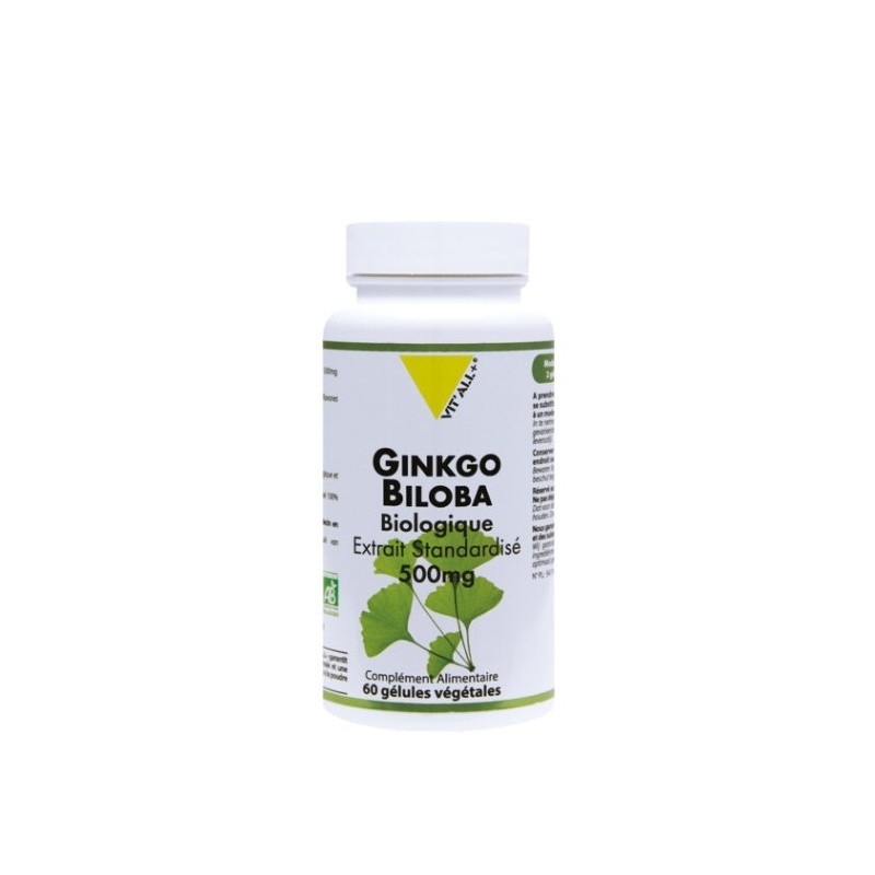 VITALL PLUS GINKGO BILOBA 500MG 60 GELULES