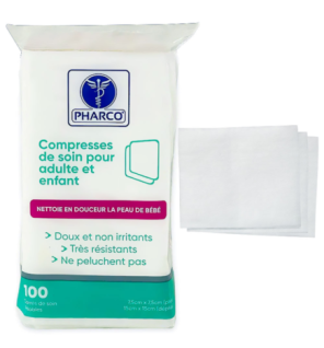 Pharco Coton Carres de Soin 7.5cm X 7.5cm 100 Carres