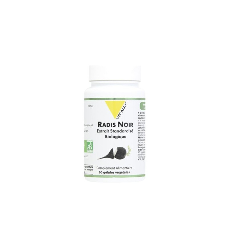 VITALL PLUS RADIS NOIR 250MG 60 GELULES