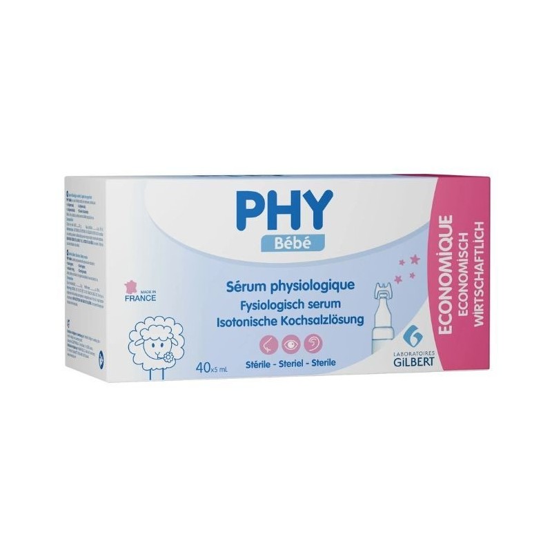 PHY SERUM PHYSIOLOGIQUE BOITE DE 40x5ml