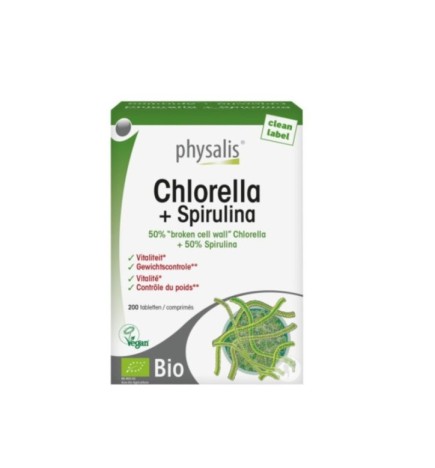 Physalis Chlorella + Spirulina 200 Comprimes
