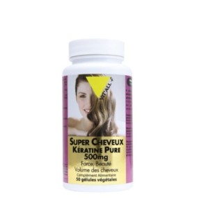 VITALL PLUS SUPER CHEVEUX KERATINE PURE 500MG 50 GELULES