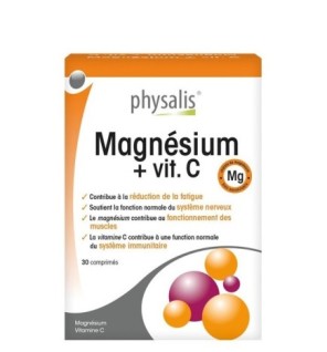 Physalis Magnesium + Vit C 30 Comprimès
