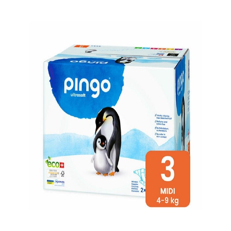 Pingo Midi Taille3 – 4-9KG –  2 Sachets de 44 Couches