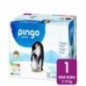 Pingo Newborn Jumbo Taille1– 2-5KG  –2 Sachets de 27 Couches  égal  Lingettes Offertes
