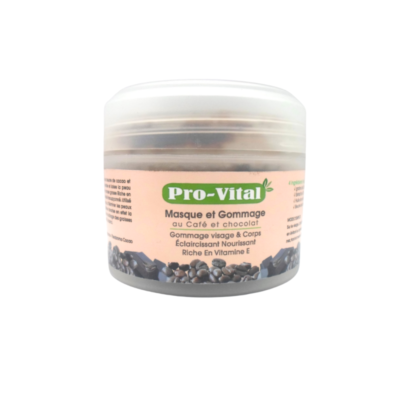 Pro Vital Masque et Gommage au Café et chocolat 200gr
