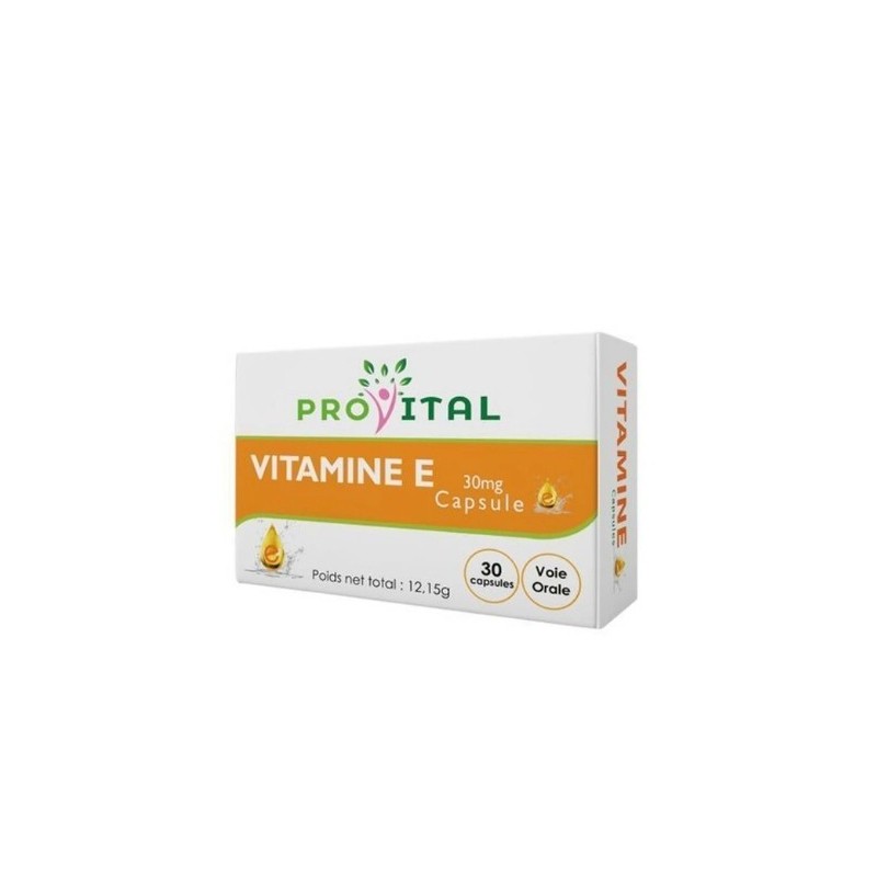 Pro Vital Vitamine E Complément Alimentaire 30 Capsule