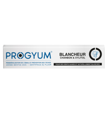 Progyum Dentifrice Blancheur Charbon & Xylitol – 75ml