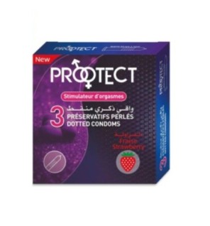 Protect Preservatifs Fraise 3 Pieces