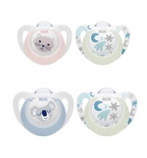 NUK Deux Sucette Star Night & Day 0-6m