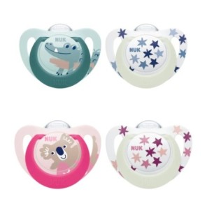 NUK Deux Sucette Star Night & Day 6-18m