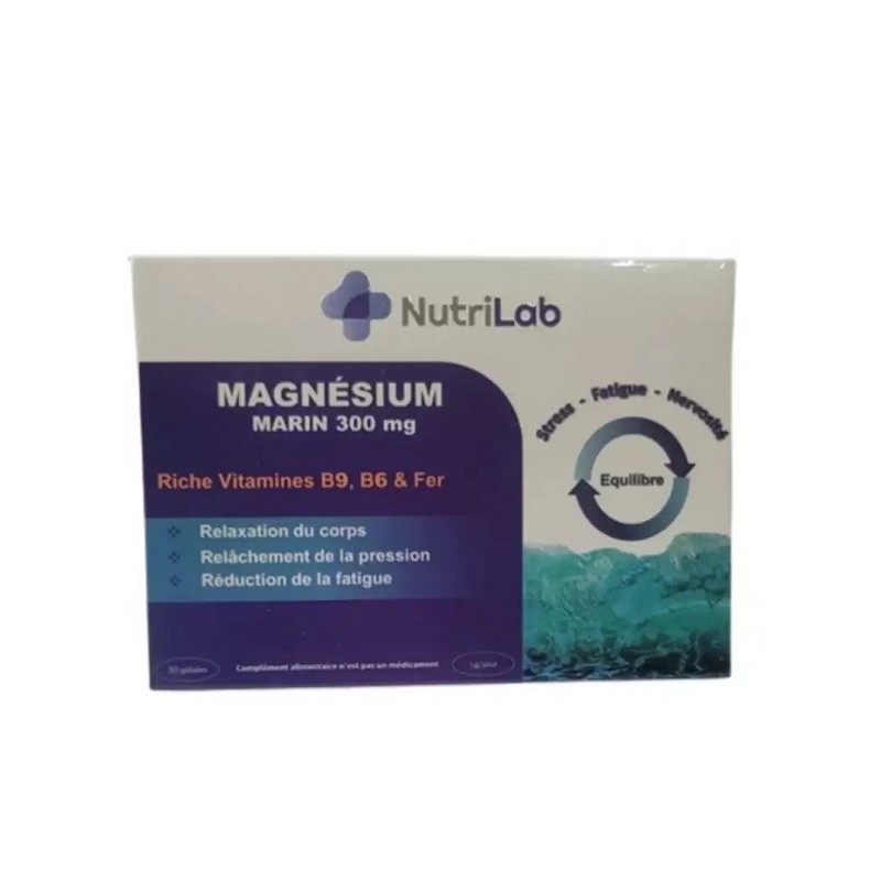 NUTRILAB Magnesium Marin 300mg 30 Gelules