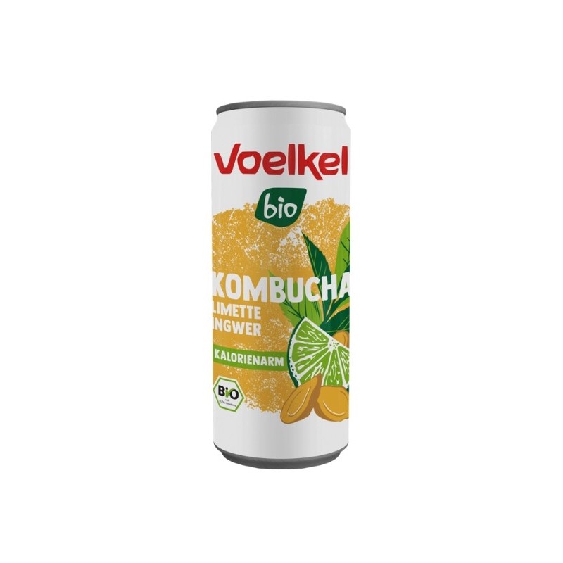 VOELKEL KOMBUCHA CITRON VERT GINGEMBRE CANETTE 250ML